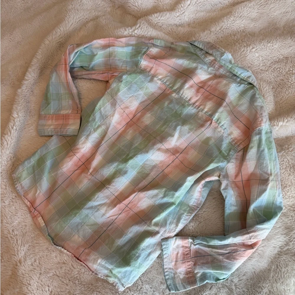 Carters Pastel Plaid Button-Down Shirt